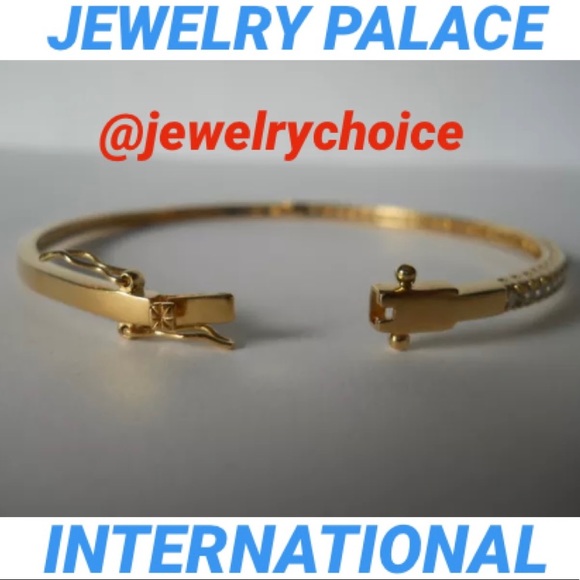 🆕14K Gold Filled Eleganti Tennis Cubic Zirconia Bangle. - Picture 7 of 12